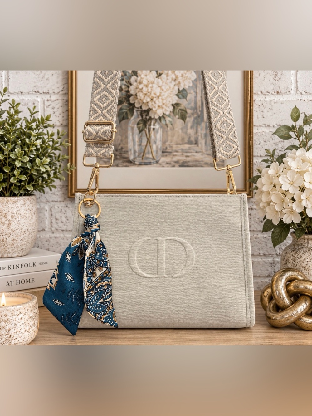 Dior light gray Cosmetic/Beauty Bag GWP VIP item NWOT